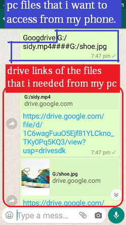 Googdrive command, whatsapp cloud remote